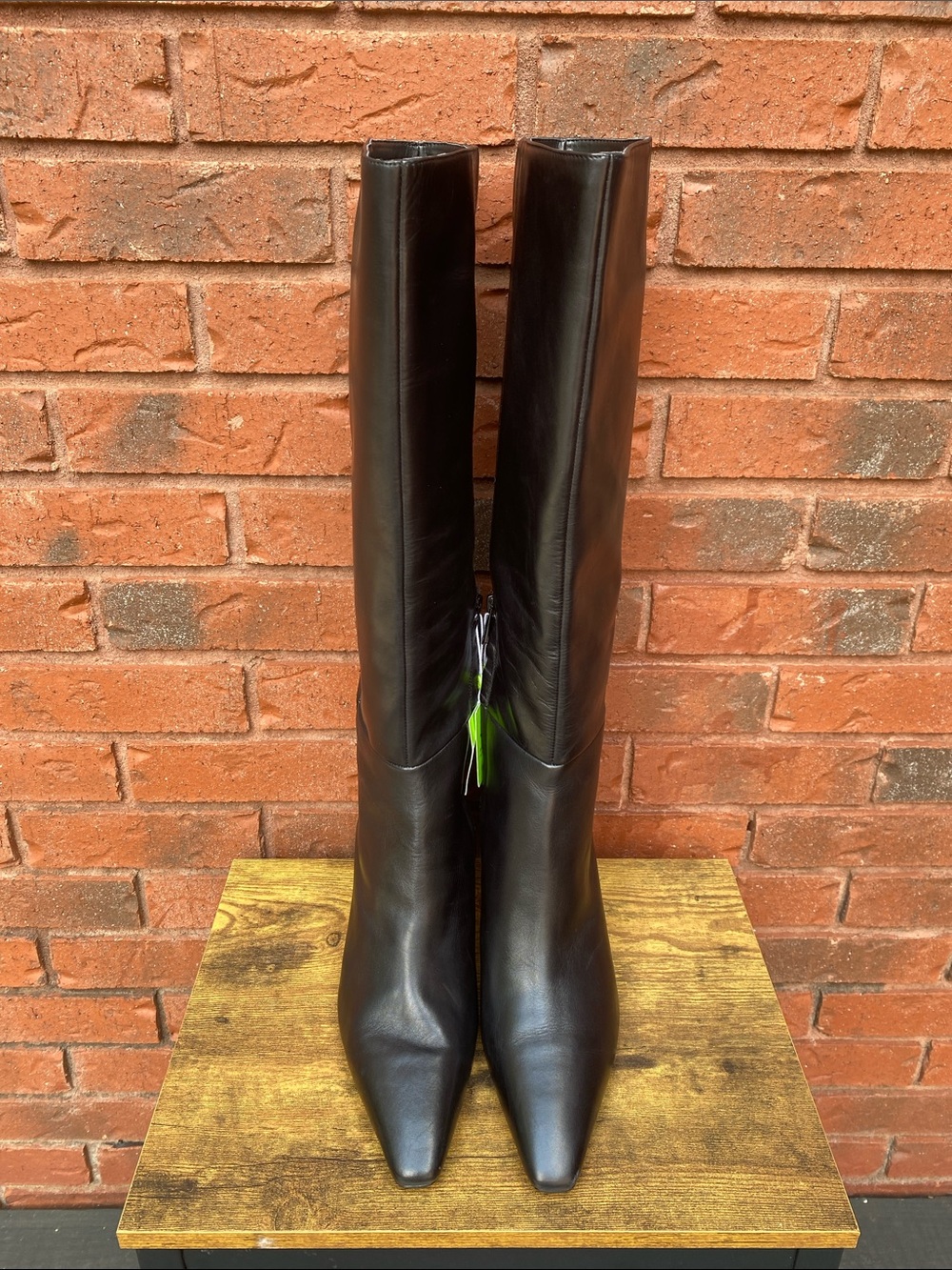 NEW Sam Edelman Knee-High Black Leather Boots 12 - Picture 2 of 11
